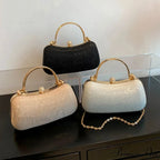 Gleaming Heart Form Evening Clutch Chain Shoulder Bag