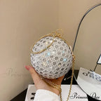 Glimmering Circular Glossy Gem Evening Shoulder Clutch Bag