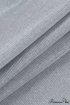 Glitter Chain Long Sleeve Ruched Mini Dress