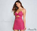Glitzy Twist Stylish Glitter Mini Dress