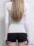 Gloomy Informal Patterned Gothic Sleek O-Neck Knit Top