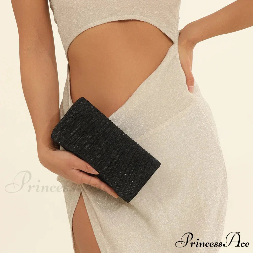 Glossy Shoulder Chain Satchel Marriage Cocktail Clutch Bag