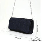 Glossy Shoulder Chain Satchel Marriage Cocktail Clutch Bag