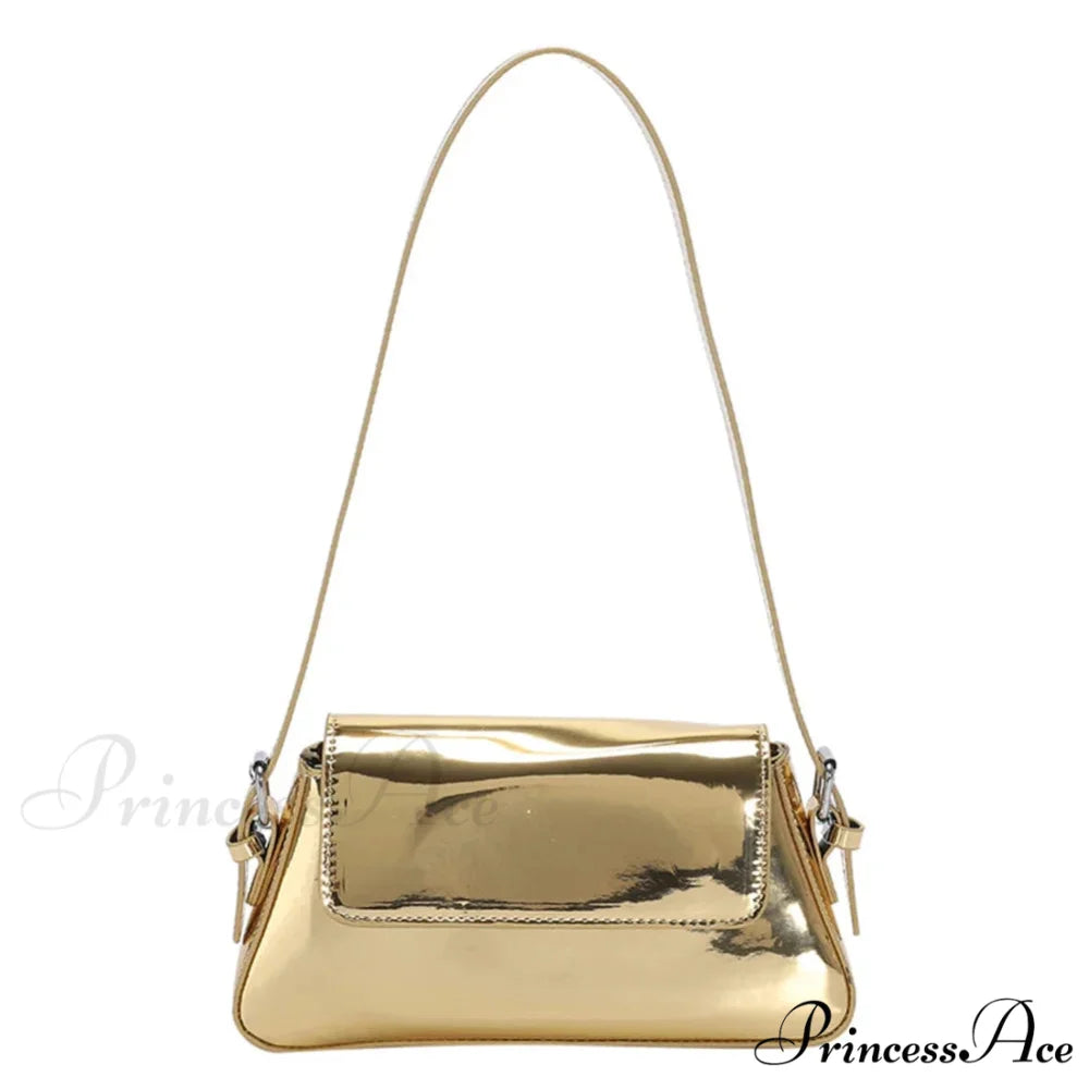 Glossy Shoulder Chain Satchel Marriage Cocktail Clutch Bag