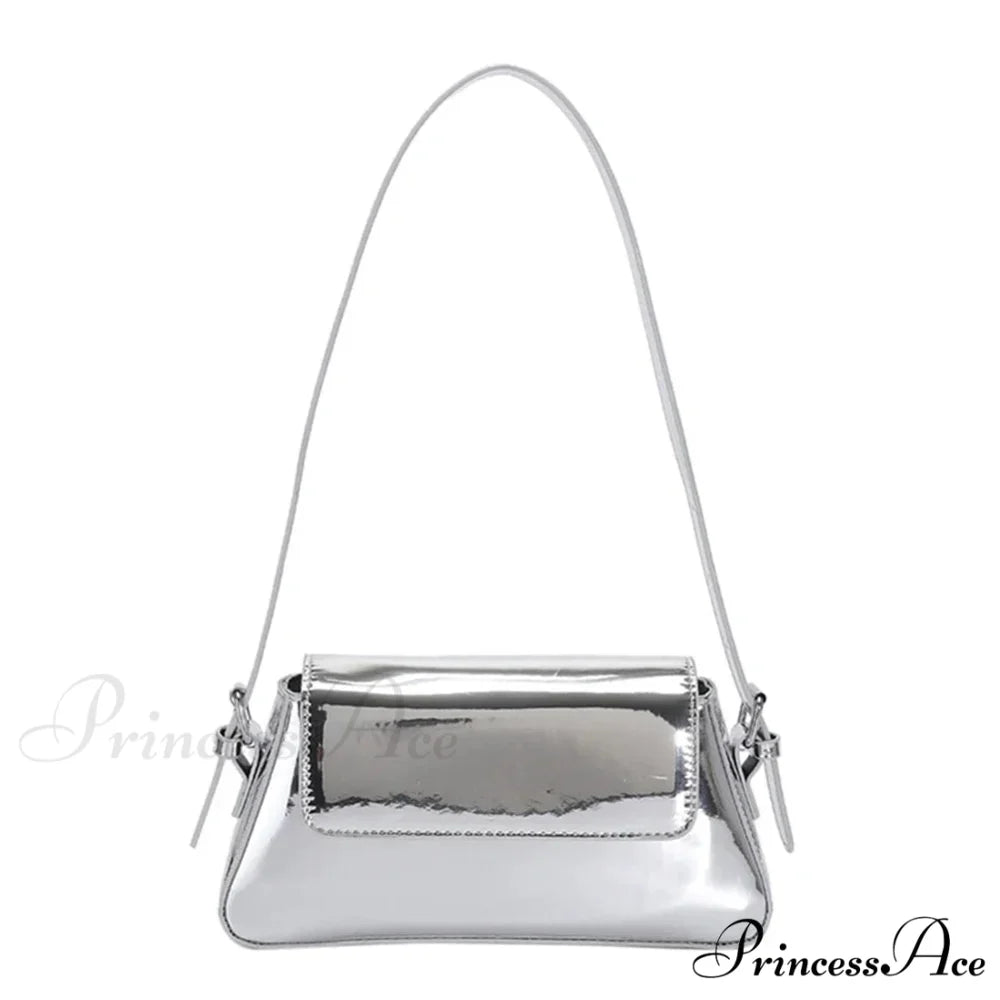 Glossy Shoulder Chain Satchel Marriage Cocktail Clutch Bag