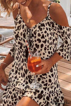 Go Your Own Trendy Way Feather Print Dress