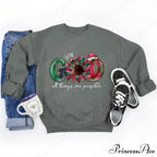 God All Things Possible Round Neck Hoodie - Autumn/Winter/Christmas