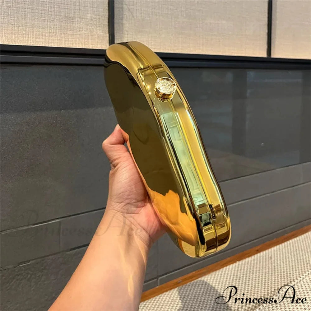 Gold Acrylic Evening Purse Designer Wedding Bag