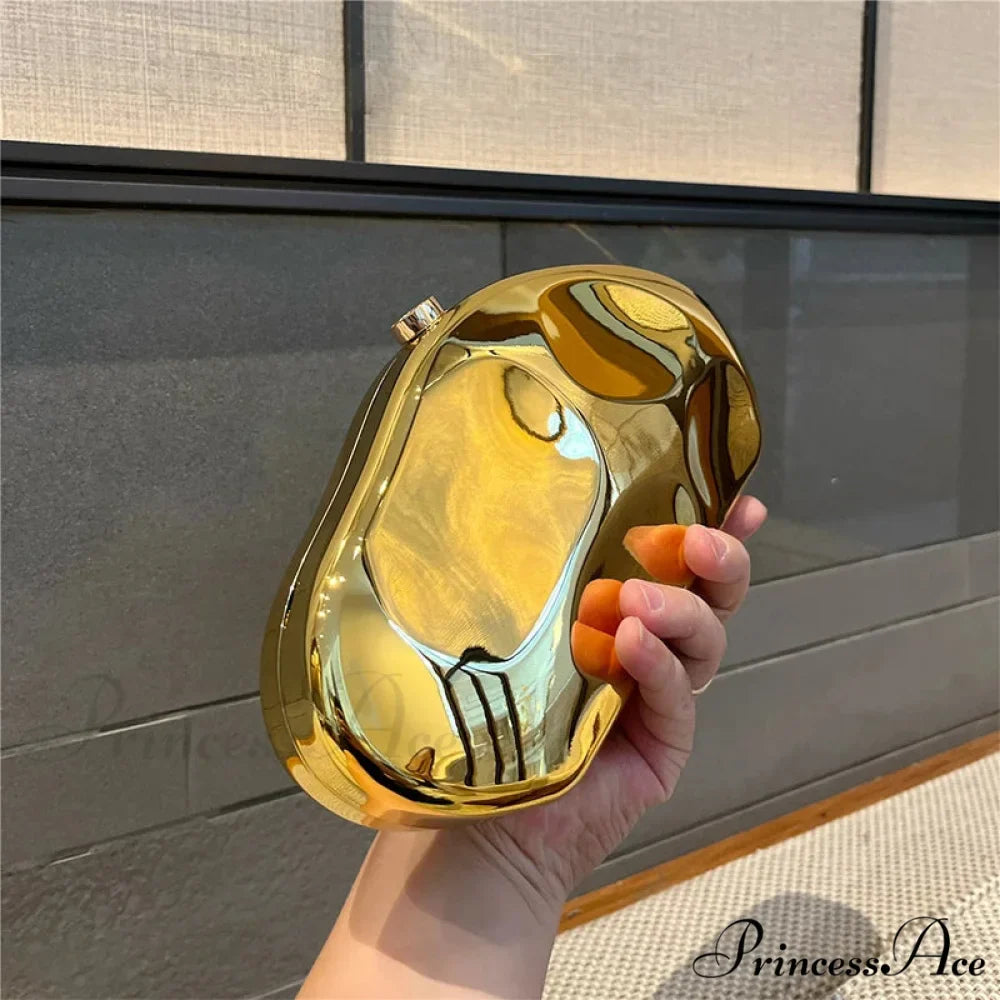 Gold Acrylic Evening Purse Designer Wedding Bag