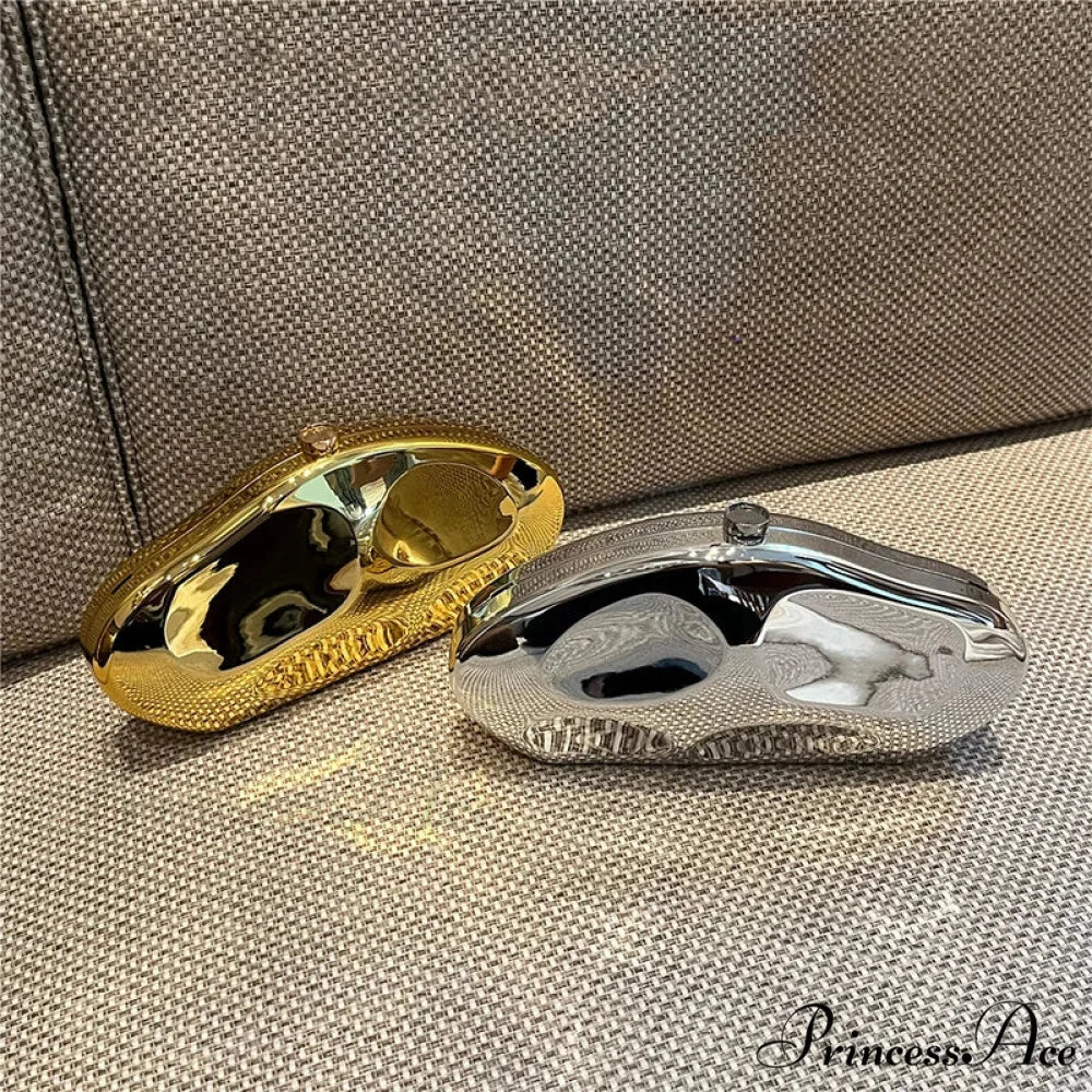 Gold Acrylic Evening Purse Designer Wedding Bag