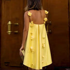 Golden Rose Silky Mini Dress