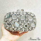 Golden/Silvery Crystal Evening Clutch Wristlet