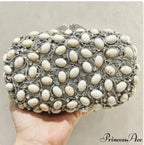 Golden/Silvery Crystal Evening Clutch Wristlet
