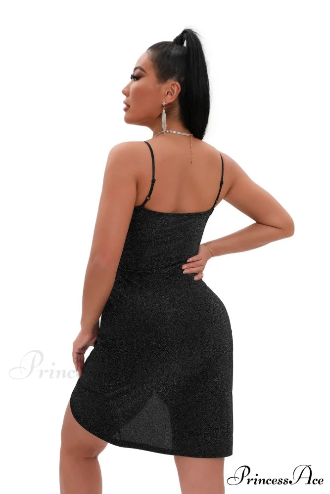 Gorgeous In Glitter Charming Sleeveless Mini Dress