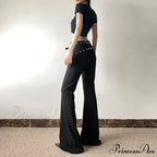 Goth Dark Harajuku High Waist Flare Pants Punk Decor Pants