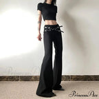 Goth Dark Harajuku High Waist Flare Pants Punk Decor Pants