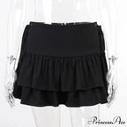 Gothic Cute Lolita Cake Mini Japanese Harajuku Girls Sweet Lace Plaid High Waist Pleated Goth Dark Skirt