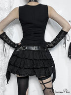 Gothic Irregular Harajuku Y2K Sleeveless Crop Top
