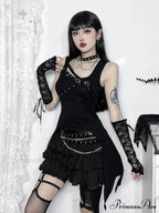 Gothic Irregular Harajuku Y2K Sleeveless Crop Top