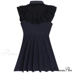 Gothic Mall Harajuku E Girl Mesh Patchwork Black Slim A Line Sexy Party Grunge Streetwear Dress