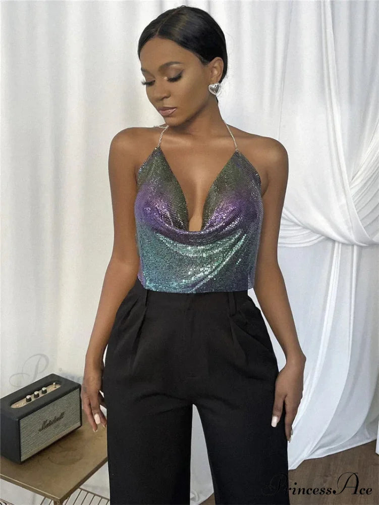 Gothic Party Club Corset Rhinestones Crop Top