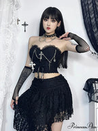 Gothic Sexy Harajuku Strapless E Girl Grunge Crop Top