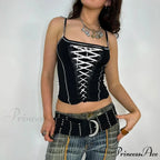 Gothic Vintage Criss-Cross Bandage Crop Top