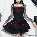 Gothic Vintage Punk Grunge Hip Hop Spaghetti Strap Star Ribbed Sleeveless Crop Top