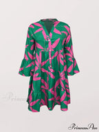 Gown for Design Bell Flowered Arm Women