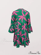 Gown for Design Bell Flowered Arm Women