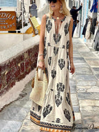 Gown for Design Full-Length Sleeveless Bohemian Women