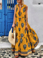 Gown for Design Full-Length Sleeveless Bohemian Women