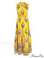 Gown for Design Full-Length Sleeveless Bohemian Women