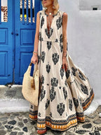 Gown for Design Full-Length Sleeveless Bohemian Women