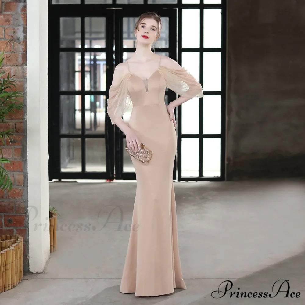 Grace Mesh Stylish Trim Sleeve Dress