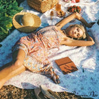 Graceful Sleeveless Flower Rayon Cotton Midi Boho Dress