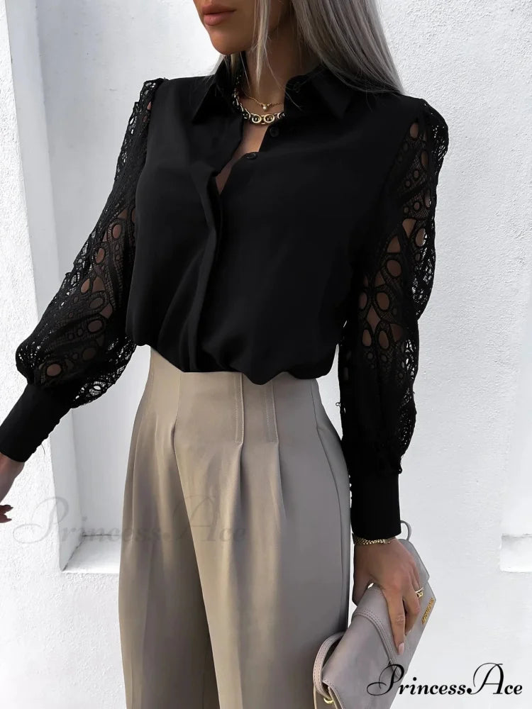 Graceful Strong Chiffon V Neck Blouse