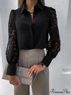 Graceful Strong Chiffon V Neck Blouse