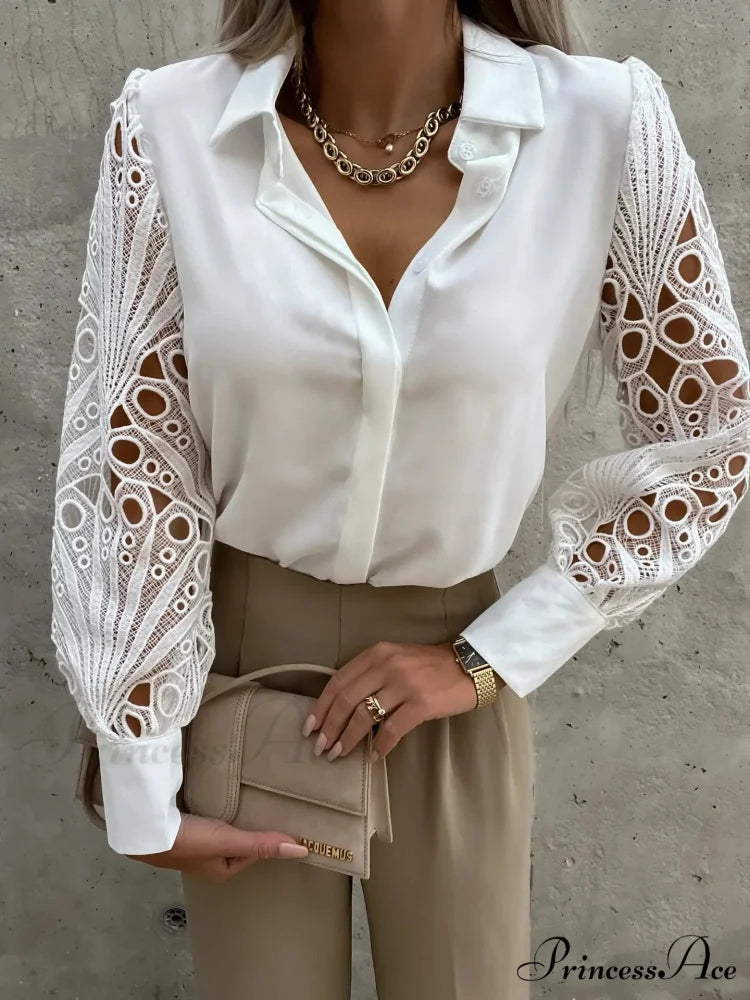 Graceful Strong Chiffon V Neck Blouse