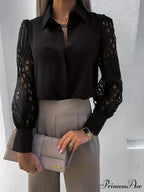 Graceful Strong Chiffon V Neck Blouse