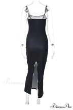 Gradient Black Bodycon Cami Dress