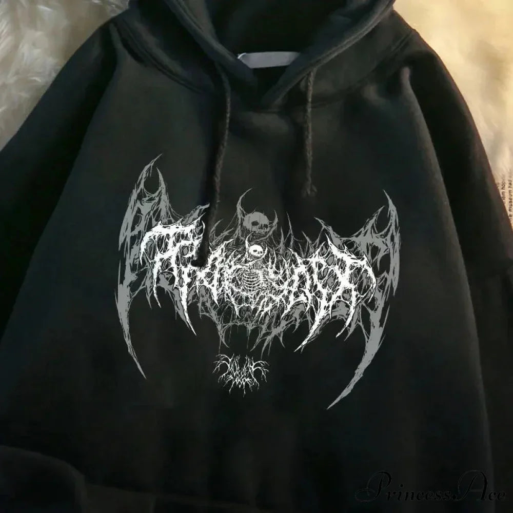 Graphic Extended Sleeve Hoodie