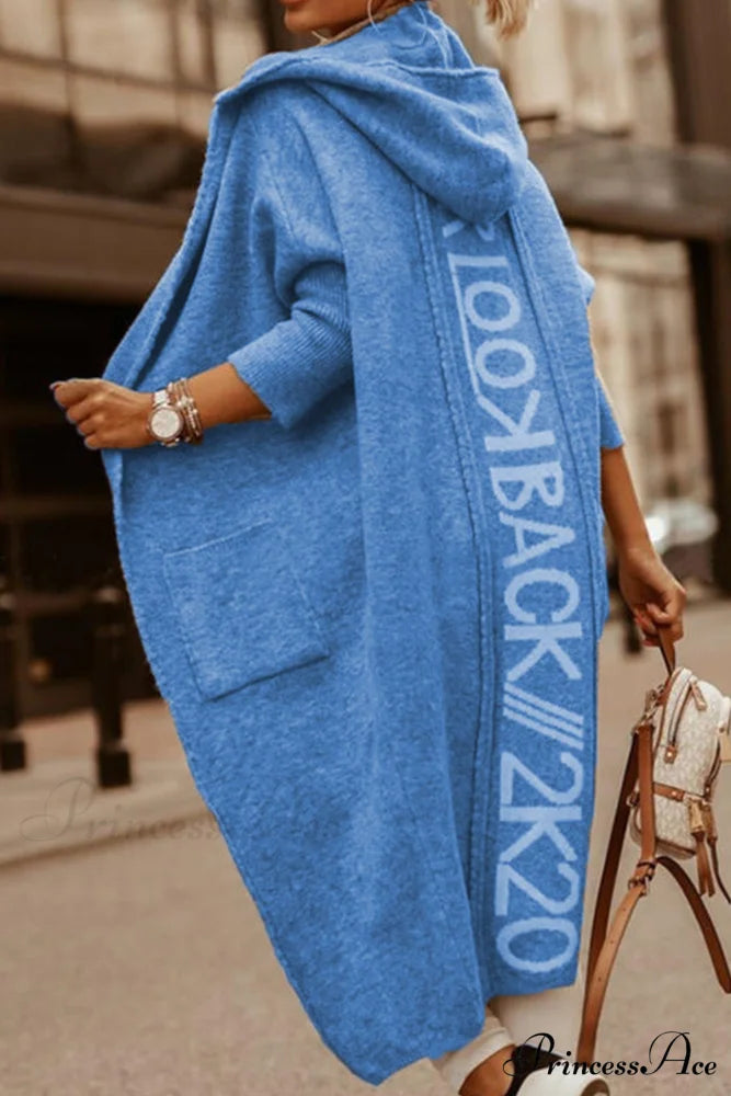 Graphic Hooded Cardigan