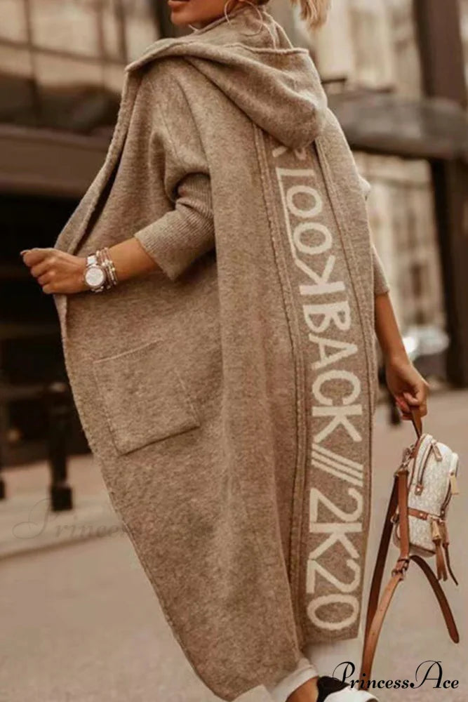 Graphic Hooded Cardigan