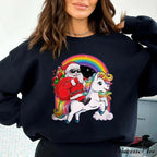 Graphic Santa Claus Reindeer Navidad Harajuku Y2K Unisex Christmas Hoodie