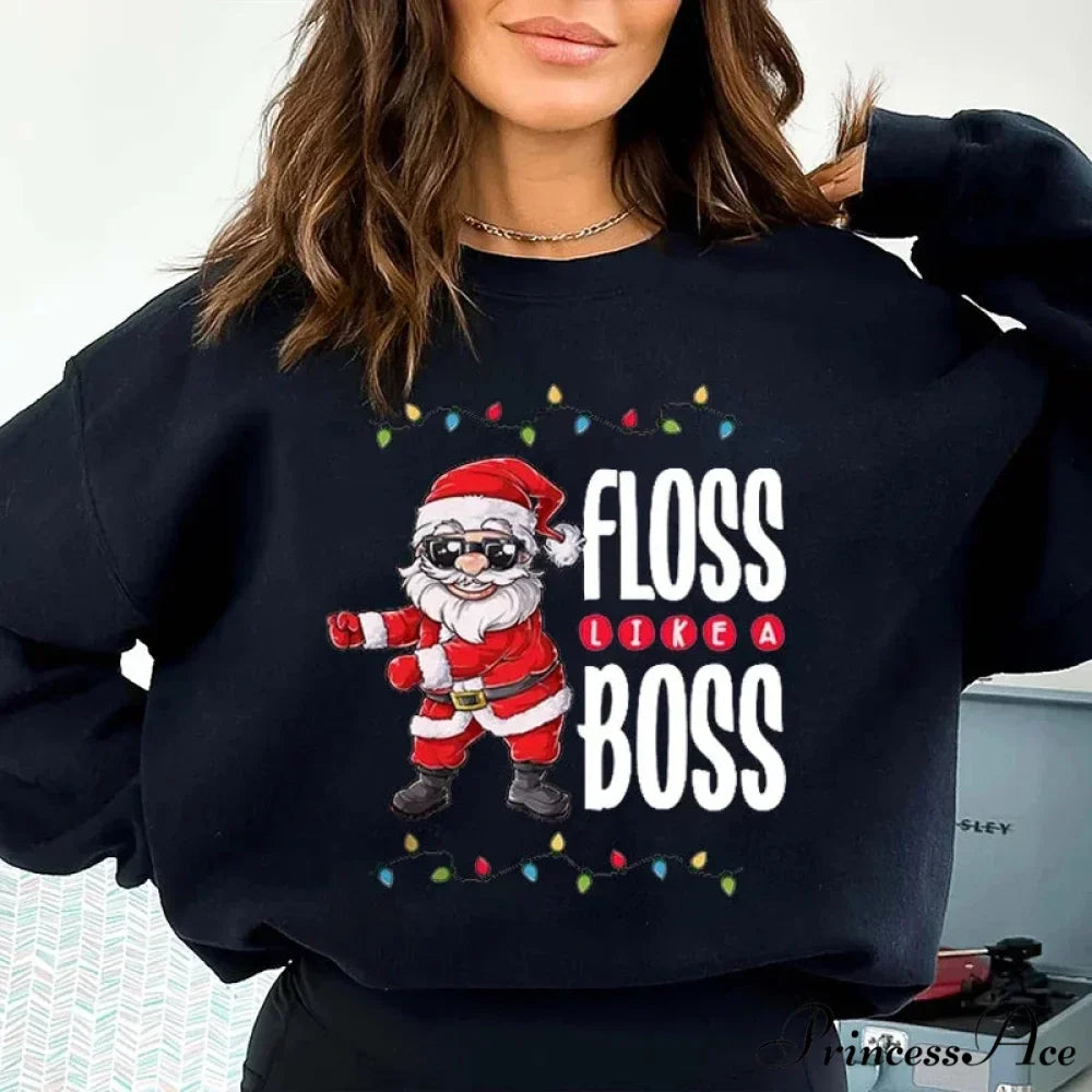 Graphic Santa Claus Reindeer Navidad Harajuku Y2K Unisex Christmas Hoodie