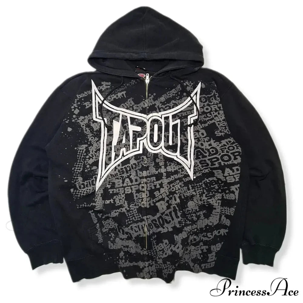 Graphic Zipper Hoodie