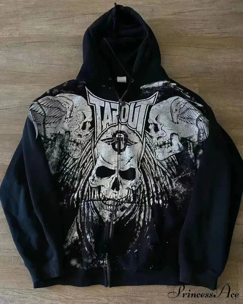 Graphic Zipper Hoodie