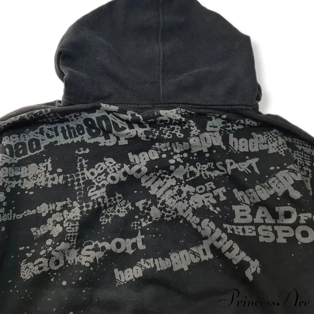 Graphic Zipper Hoodie