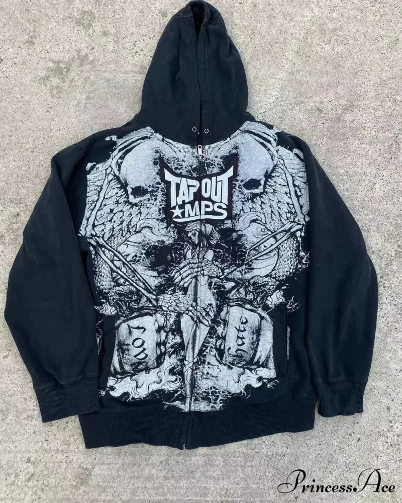 Graphic Zipper Hoodie